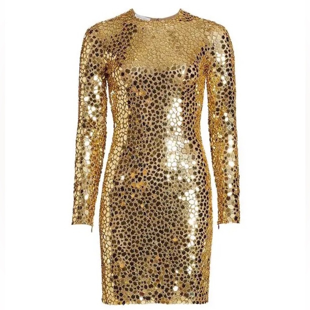 Michael Kors Collection Mirror Embroidery Mini Dress